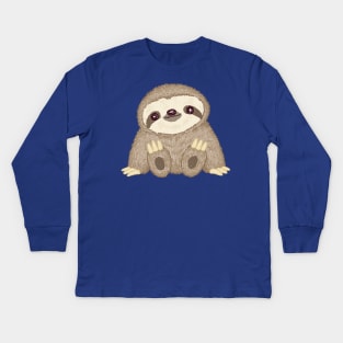 Sloth illustration Kids Long Sleeve T-Shirt